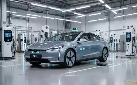 Autonomes Robotaxi in Wartung in moderner, hochtechnologischer Industrieanlage. - Foto: über boerse-global.de