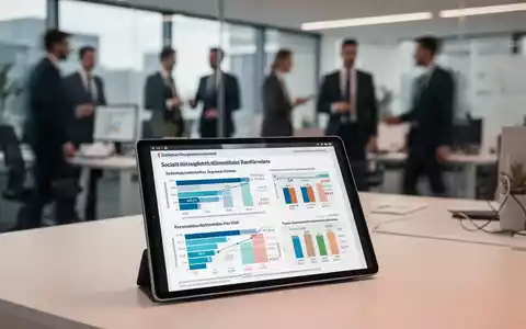 Ein Tablet mit Finanzgrafiken und Rentenreform-Daten in einem modernen Büro als Symbol für die Minijob-Debatte. - Foto: über boerse-global.de