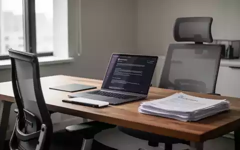 Moderner Homeoffice-Arbeitsplatz mit Laptop und Unterlagen als Symbol für rechtssichere mobile Arbeit. - Foto: über boerse-global.de