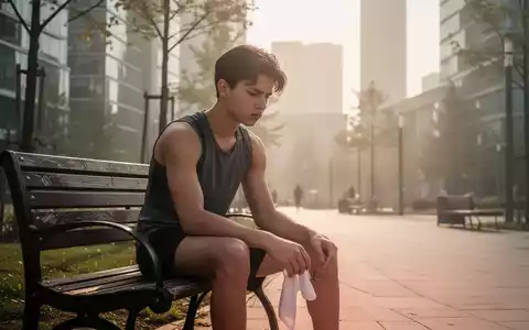 Eine junge, sportliche Person ruht sich an einem heißen Sommertag in einer modernen Stadtumgebung aus. - Foto: über boerse-global.de