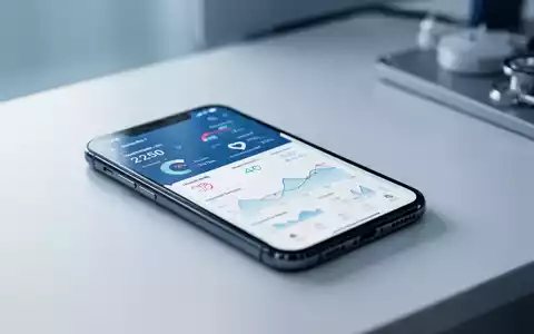 Ein Smartphone-Bildschirm mit Gesundheitsdaten und medizinischen Analysen in einem modernen, professionellen Umfeld. - Foto: über boerse-global.de