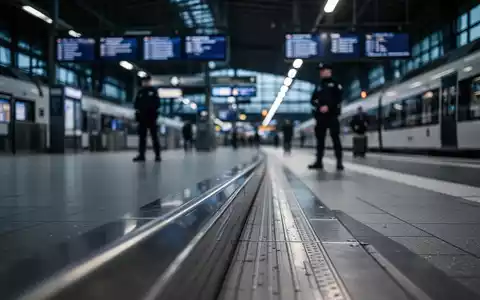 Moderner deutscher Bahnhof mit Fokus auf Sicherheitsaspekte und polizeiliche Präsenz. - Foto: über boerse-global.de