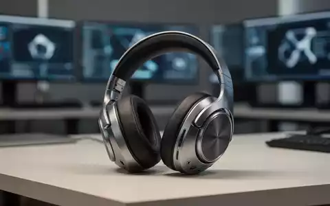 Hochwertige Over-Ear-Kopfhörer auf einem minimalistischen Schreibtisch in einem professionellen Studio. - Foto: über boerse-global.de