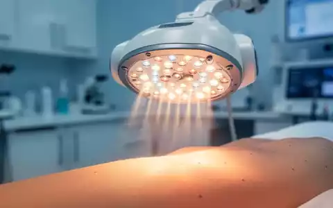 Hochmoderne LED-Lichttherapie-Technologie bei der dermatologischen Anwendung auf der Hautoberfläche. - Foto: über boerse-global.de