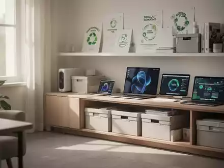 Modernes, aufgeräumtes Wohninterieur mit Möbeln und Technik als Symbol für den professionellen Handel mit Gebrauchtwaren. - Foto: über boerse-global.de