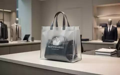 Eine stabile, langlebige Kunststofftragetasche auf einem Verkaufstresen in einem Einzelhandelsgeschäft. - Foto: über boerse-global.de