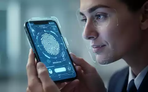 Nahaufnahme einer Person, die Smartphone-Gesichtserkennung zur Kontosicherheit nutzt. - Foto: über boerse-global.de