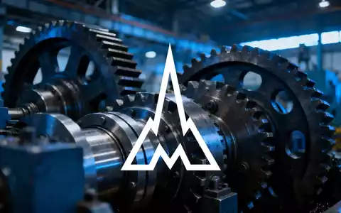 Abstrakte Darstellung industrieller Fertigung und Maschinenbau in einer modernen Fabrikhalle. - Foto: über boerse-global.de