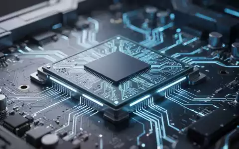 Nahaufnahme eines modernen KI-Prozessors auf einer Platine mit detaillierter Schaltungstechnik und blauer Beleuchtung. - Foto: über boerse-global.de
