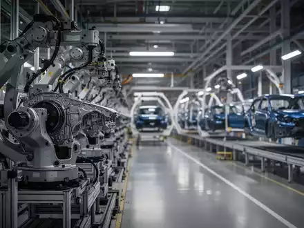 Moderne Produktionshalle eines Automobilzulieferers mit Fokus auf Industriemaschinen und Fertigungsanlagen. - Foto: über boerse-global.de