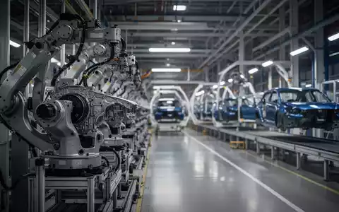 Moderne Produktionshalle eines Automobilzulieferers mit Fokus auf Industriemaschinen und Fertigungsanlagen. - Foto: über boerse-global.de