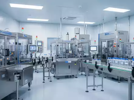 Moderner, steriler Reinraum in der Pharmaproduktion mit hochtechnologischen automatisierten Anlagen. - Foto: über boerse-global.de