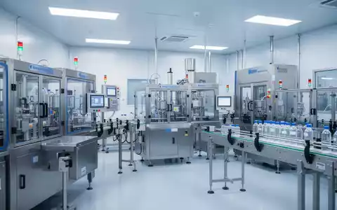 Moderner, steriler Reinraum in der Pharmaproduktion mit hochtechnologischen automatisierten Anlagen. - Foto: über boerse-global.de