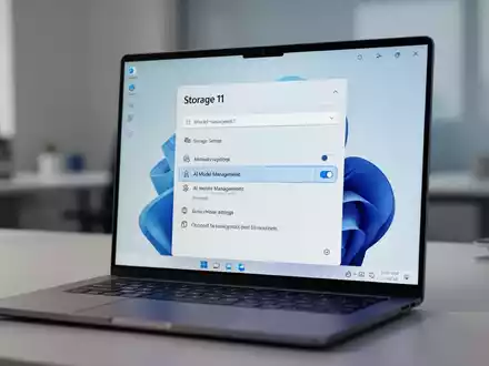 Nahaufnahme eines Windows 11-Einstellungsbildschirms mit Optionen zum Verwalten und Entfernen lokaler KI-Modellspeicher. - Foto: über boerse-global.de