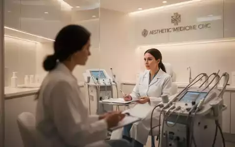 Ein moderner Behandlungsraum einer ästhetischen Praxis mit medizinischen Geräten im Hintergrund. - Foto: über boerse-global.de