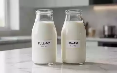 Zwei Glasflaschen mit Milch auf einer Küchenarbeitsplatte bei hellem, natürlichem Licht. - Foto: über boerse-global.de