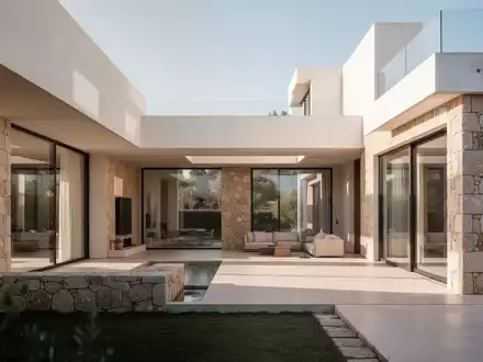 Moderne Villa in Portugal vor sonnigem Himmel als Symbol für den vereinfachten Verkauf von geerbten Immobilien. - Foto: über boerse-global.de