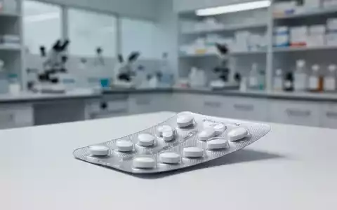 Eine Nahaufnahme von medizinischen Tabletten in einer Blisterverpackung vor einem unscharfen, modernen Laborhintergrund. - Foto: über boerse-global.de