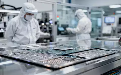 Moderne Halbleiterfertigung in einem Reinraum mit Fokus auf Mikrochip-Architektur. - Foto: über boerse-global.de