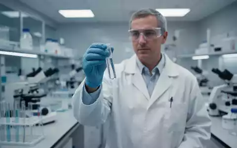 Ein Wissenschaftler in einem modernen Labor hält ein medizinisches Probenröhrchen vor einem unscharfen Hintergrund. - Foto: über boerse-global.de