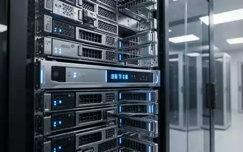 Eine Reihe leistungsstarker Serverhardware in einem professionellen Rechenzentrum. - Foto: über boerse-global.de