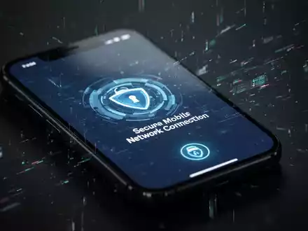 Smartphone-Display mit digitaler Verbindungssymbolik als Metapher für Datensicherheit und Phishing-Gefahren. - Foto: über boerse-global.de