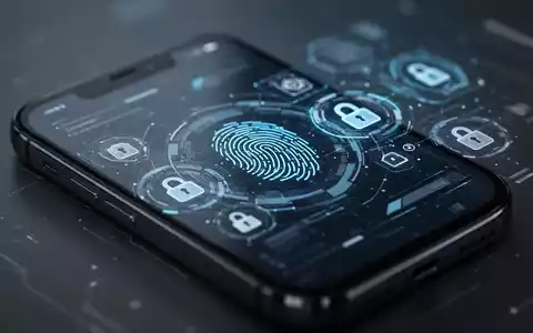 Modernes Smartphone mit digitalen Sicherheits- und Schlosssymbolen als Symbol für Datenschutz und Kontosicherheit bei WhatsApp. - Foto: über boerse-global.de