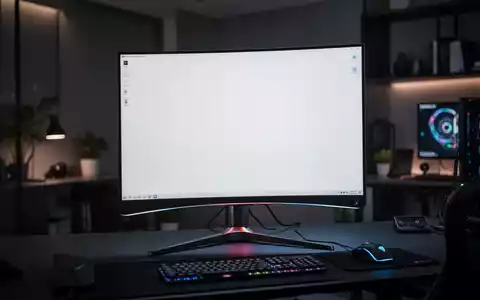 Schlanker High-End-Gaming-Monitor in professionellem Home-Office mit sauberem Desktop-Display. - Foto: über boerse-global.de