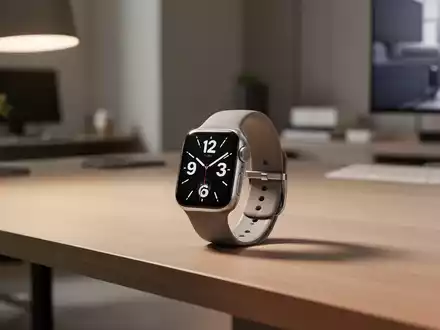 Moderne Apple Watch Series 11 auf einem minimalistischen Schreibtisch in einem professionellen Home-Office. - Foto: über boerse-global.de