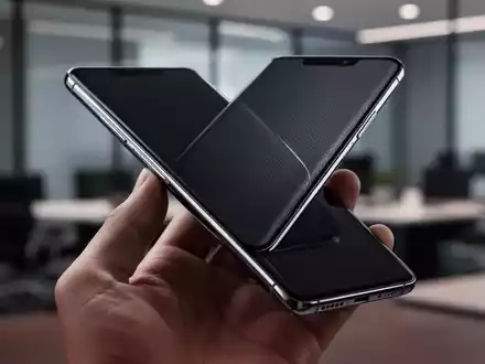 Nahaufnahme eines modernen High-End-Smartphones in einer Hand, das schlankes Design und Display zeigt. - Foto: über boerse-global.de
