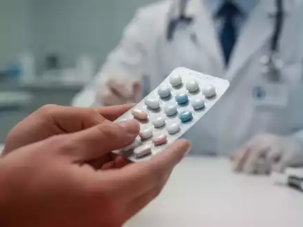 Eine Hand hält eine Medikamentenpackung in einer modernen medizinischen Praxisumgebung als Symbol für neue Adipositas-Therapien. - Foto: über boerse-global.de