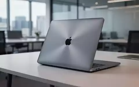 Ein hochwertiges MacBook Pro auf einem modernen Schreibtisch in einer professionellen Büroumgebung. - Foto: über boerse-global.de
