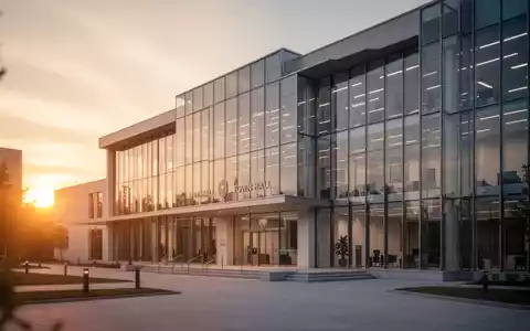 Modernes Rathausgebäude in der Abenddämmerung als Symbol für kommunale Finanzverwaltung. - Foto: über boerse-global.de
