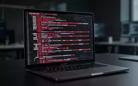 Programmiercode auf einem MacBook-Bildschirm als Symbol für eine kritische Sicherheitslücke in einer KI-Anwendung. - Foto: über boerse-global.de