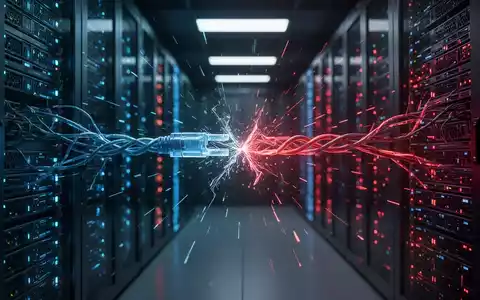 Serverraum mit leuchtenden Racks als Symbol für die Zerschlagung einer kriminellen Phishing-Plattform. - Foto: über boerse-global.de
