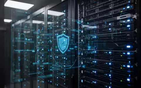 Modernes Server-Rechenzentrum mit digitaler Firewall-Visualisierung zur Darstellung von Cybersicherheit. - Foto: über boerse-global.de