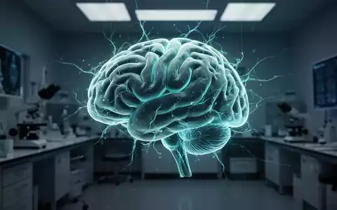 Abstraktes Modell eines menschlichen Gehirns mit hervorgehobenen neuronalen Signalwegen vor dunklem, klinischem Hintergrund. - Foto: über boerse-global.de