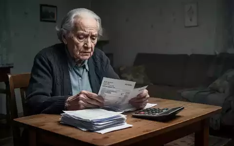 Eine ältere Person sitzt besorgt an einem Tisch mit Rechnungen und einem Taschenrechner. - Foto: über boerse-global.de
