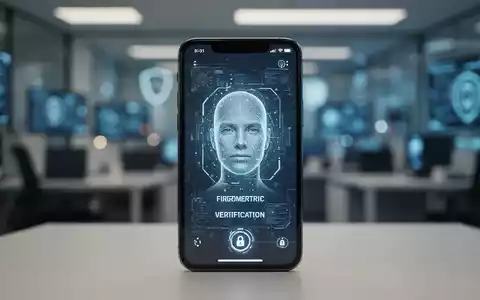 Nahaufnahme eines Smartphone-Bildschirms mit Gesichtserkennung zur biometrischen Kontosicherheit. - Foto: über boerse-global.de