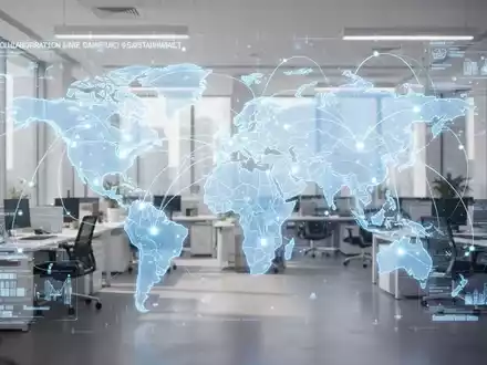 Digitales Netzwerk einer globalen Lieferkette mit Fokus auf Nachhaltigkeit und internationale Zusammenarbeit. - Foto: über boerse-global.de