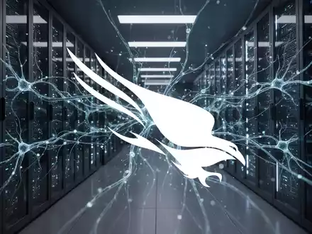 Abstrakte Darstellung von Cybersicherheit und neuronalen Netzwerken in einem modernen Serverraum. - Foto: über boerse-global.de