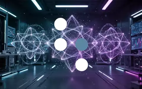 Abstrakte Darstellung von Quantencomputing mit leuchtenden Partikeln in einer futuristischen Laborumgebung - Foto: über boerse-global.de