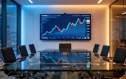 Modernes Firmenbüro mit unscharfem Aktienchart auf einem Bildschirm im Hintergrund. - Foto: über boerse-global.de