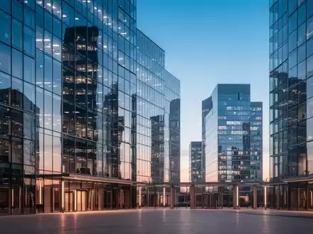 Moderne Glasarchitektur eines Finanzdistrikts bei Tagesanbruch als Symbol für den europäischen Bankensektor. - Foto: über boerse-global.de