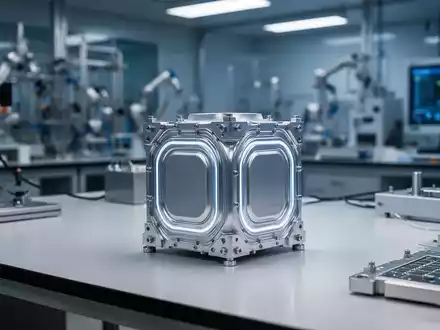 Hochtechnologische Lithium-Batteriezelle auf einem Labortisch als Symbol für technologische Innovation. - Foto: über boerse-global.de