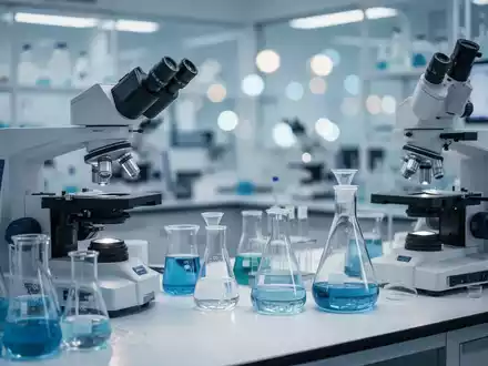 Modernes pharmazeutisches Forschungslabor mit Laborgeräten in einer professionellen, hellen Umgebung. - Foto: über boerse-global.de