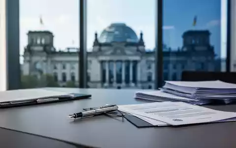 Modernes Büro im Bundesviertel mit Fokus auf Regierungsdokumente und eine seriöse, politische Arbeitsatmosphäre. - Foto: über boerse-global.de