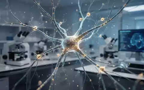 Abstrakte 3D-Visualisierung neuronaler Schaltkreise in einem modernen neurowissenschaftlichen Labor. - Foto: über boerse-global.de