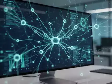 Digitale Benutzeroberfläche mit neuronalen Netzwerkstrukturen als Symbol für KI-Kompetenz und regulatorische Compliance. - Foto: über boerse-global.de