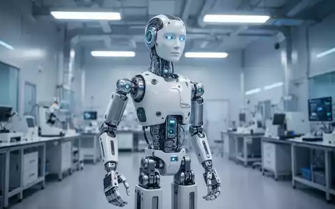 Hochmoderner humanoider Roboter in einem Labor, der industrielle Robotik und Sicherheitsbedenken repräsentiert. - Foto: über boerse-global.de
